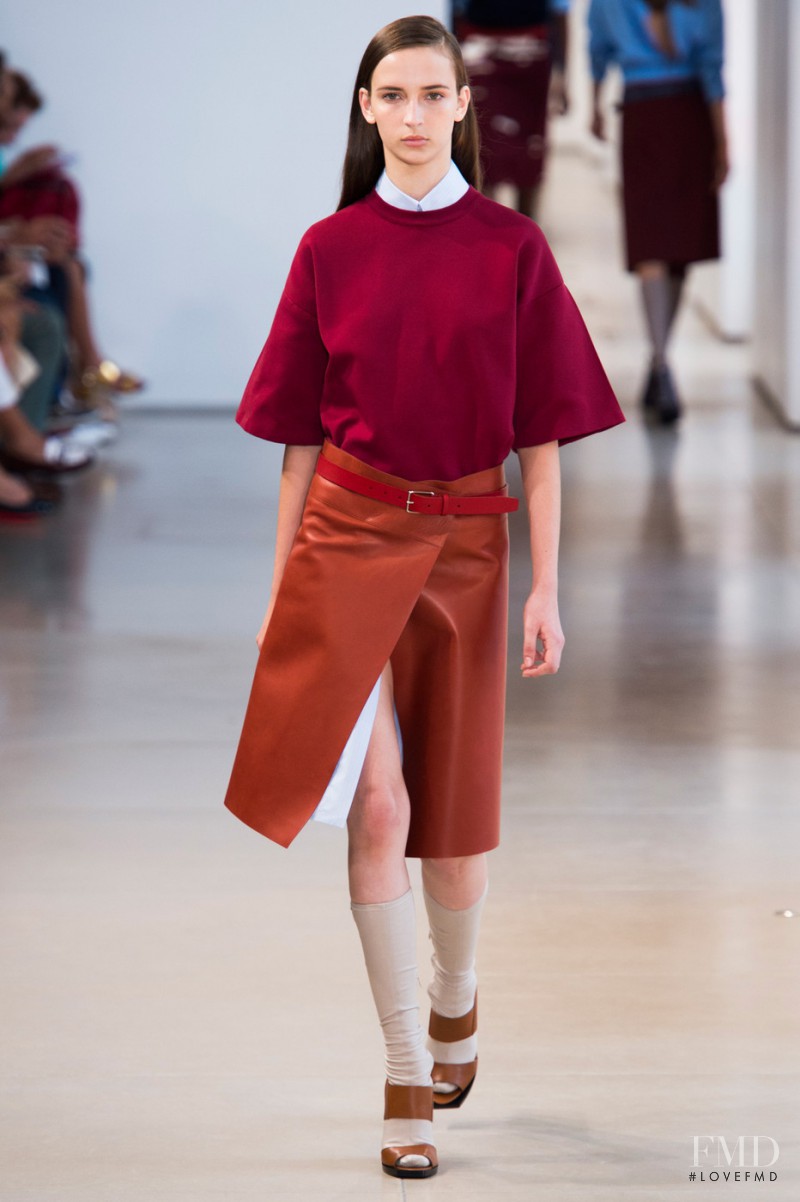Waleska Gorczevski featured in  the Jil Sander fashion show for Spring/Summer 2015