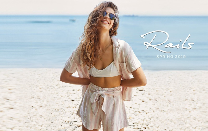 Marie Teissonniere featured in  the Rails lookbook for Spring 2019