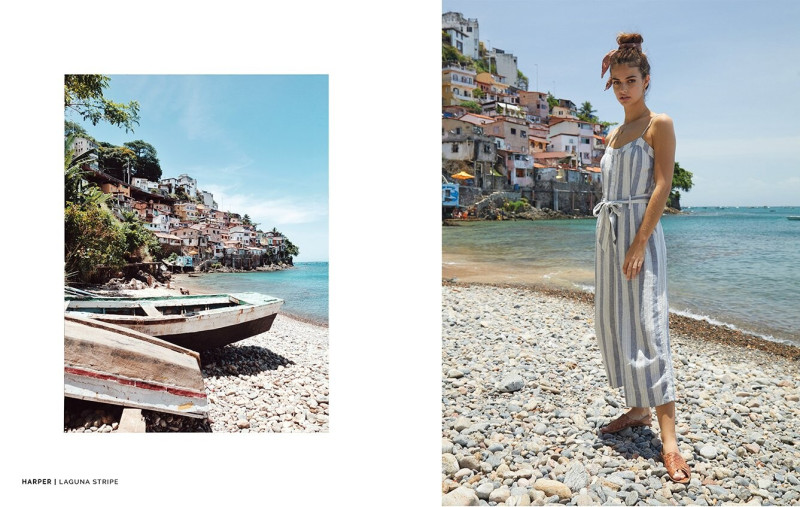 Marie Teissonniere featured in  the Rails lookbook for Spring 2019