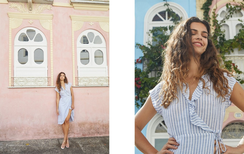 Marie Teissonniere featured in  the Rails lookbook for Spring 2019