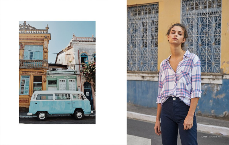 Marie Teissonniere featured in  the Rails lookbook for Spring 2019