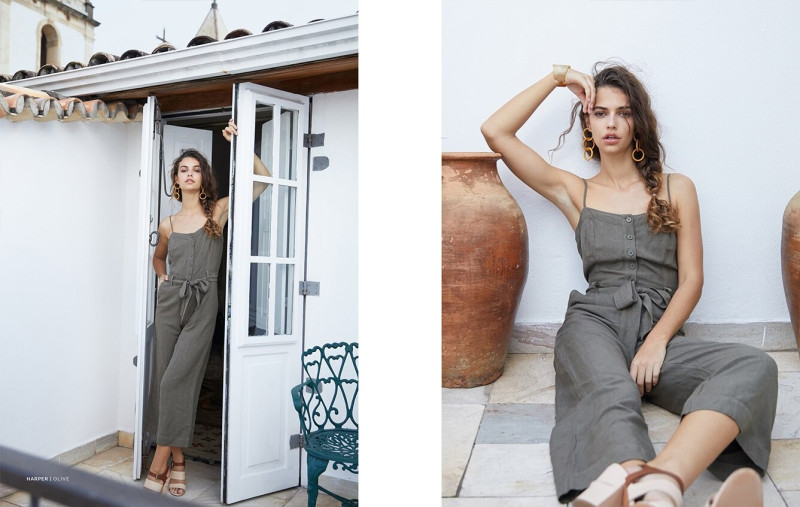 Marie Teissonniere featured in  the Rails lookbook for Spring 2019