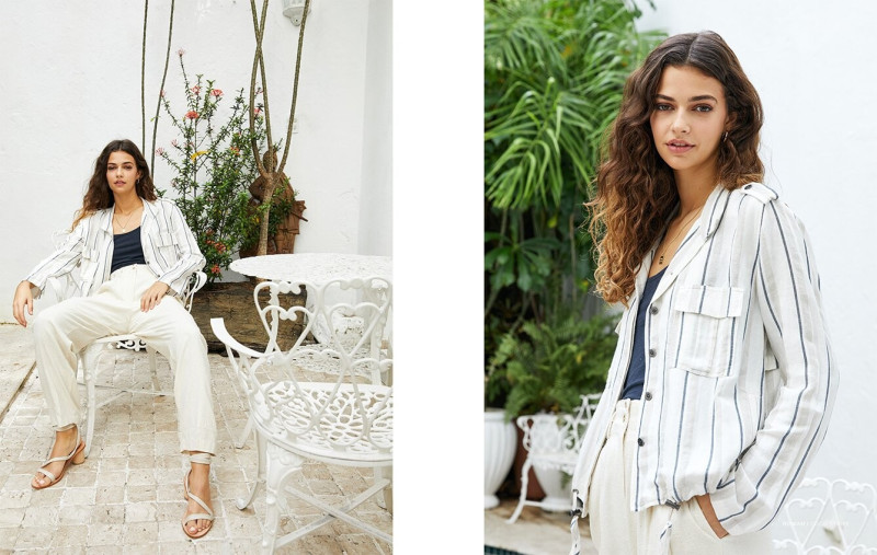 Marie Teissonniere featured in  the Rails lookbook for Spring 2019