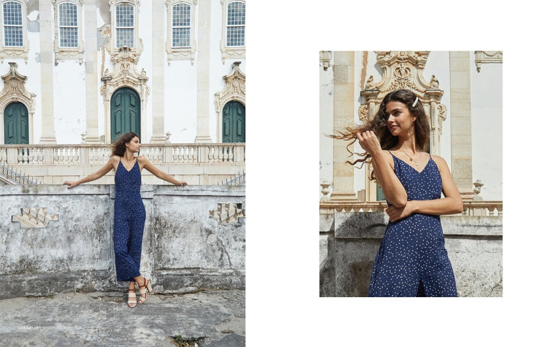 Marie Teissonniere featured in  the Rails lookbook for Spring 2019