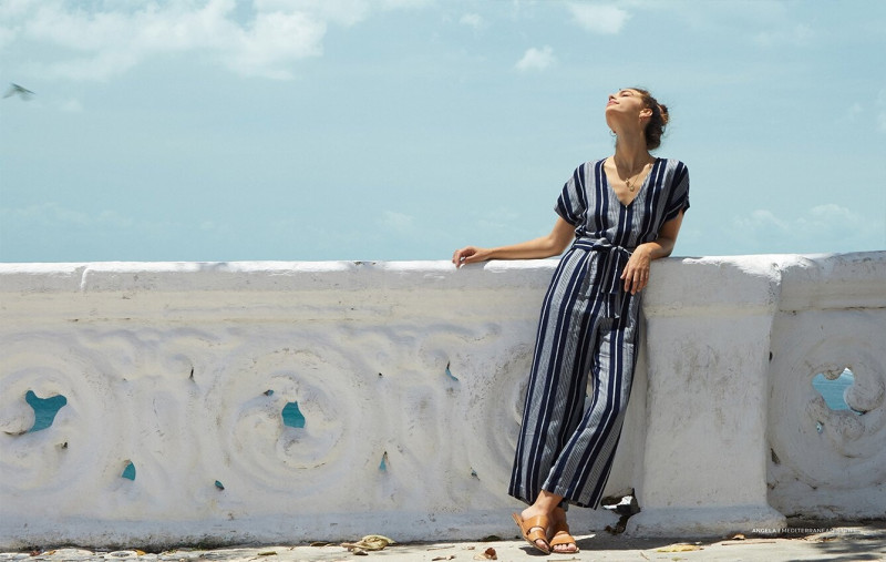 Marie Teissonniere featured in  the Rails lookbook for Spring 2019