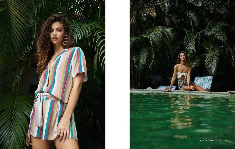 Marie Teissonniere featured in  the Rails lookbook for Spring 2019