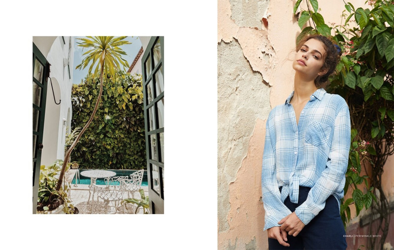 Marie Teissonniere featured in  the Rails lookbook for Spring 2019