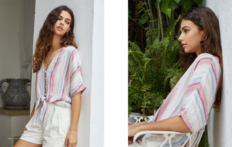 Marie Teissonniere featured in  the Rails lookbook for Spring 2019