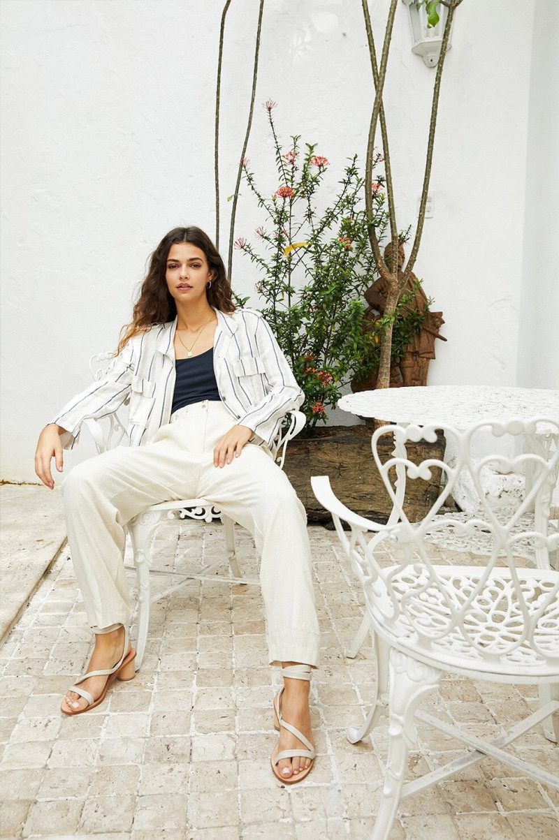 Marie Teissonniere featured in  the Rails lookbook for Spring 2019