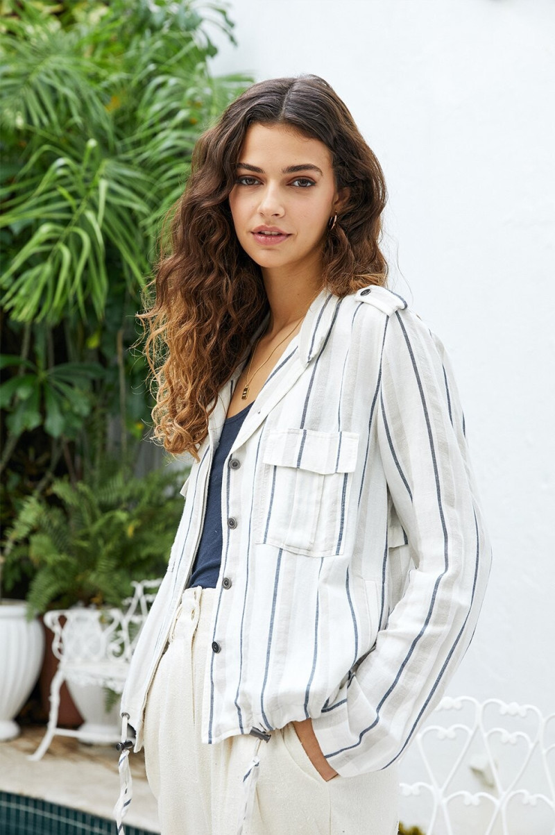 Marie Teissonniere featured in  the Rails lookbook for Spring 2019