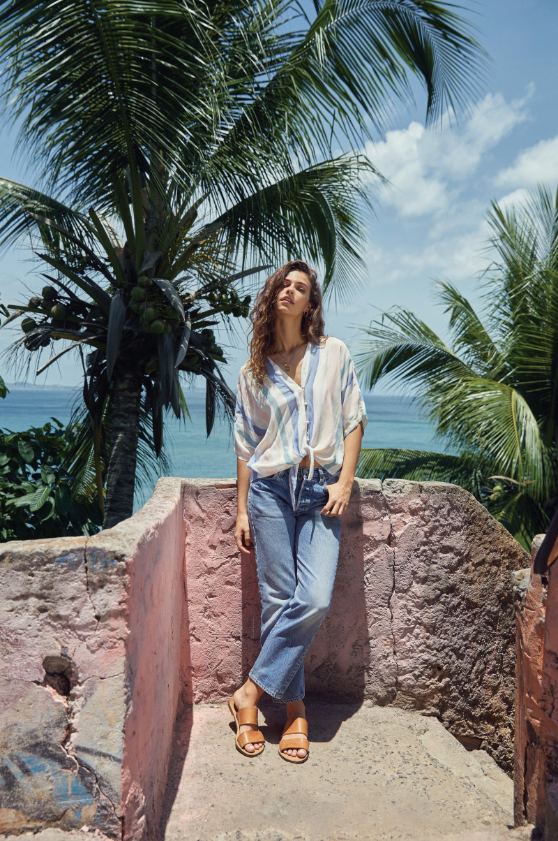 Marie Teissonniere featured in  the Rails lookbook for Spring 2019