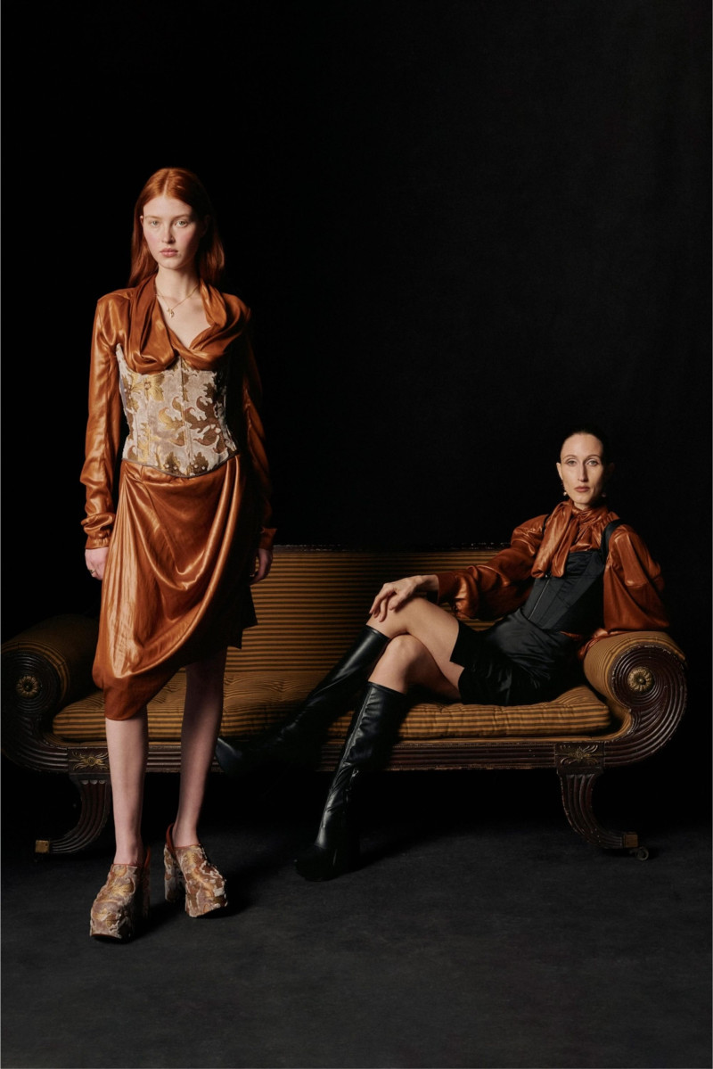 Anna Cleveland featured in  the Vivienne Westwood advertisement for Pre-Fall 2024