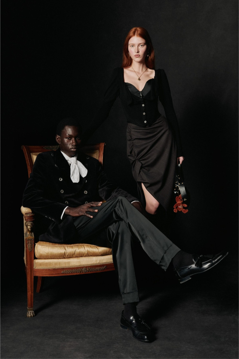 Jadi Wegener featured in  the Vivienne Westwood advertisement for Pre-Fall 2024