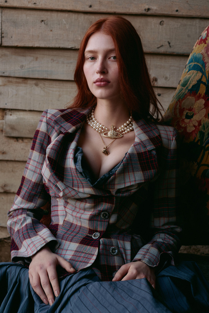 Jadi Wegener featured in  the Vivienne Westwood advertisement for Pre-Fall 2024