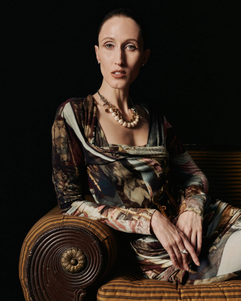 Anna Cleveland featured in  the Vivienne Westwood advertisement for Pre-Fall 2024