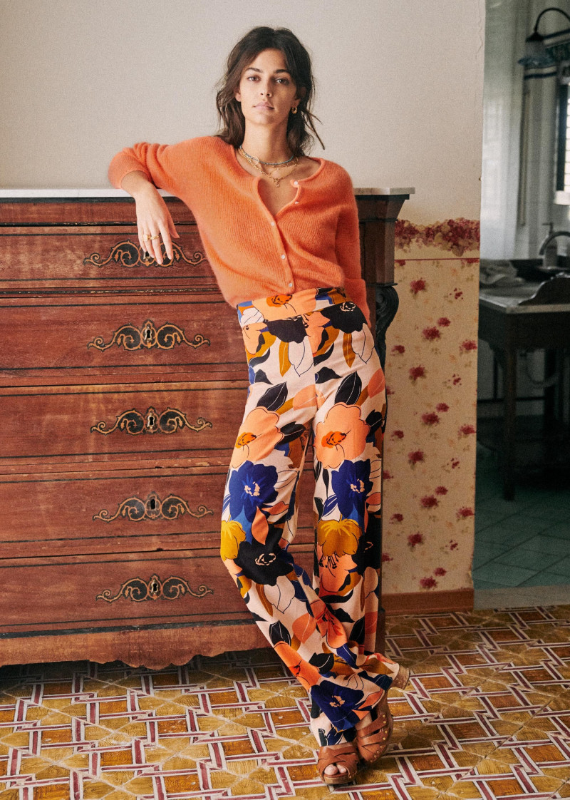 Marie Teissonniere featured in  the Sézane lookbook for Spring/Summer 2020