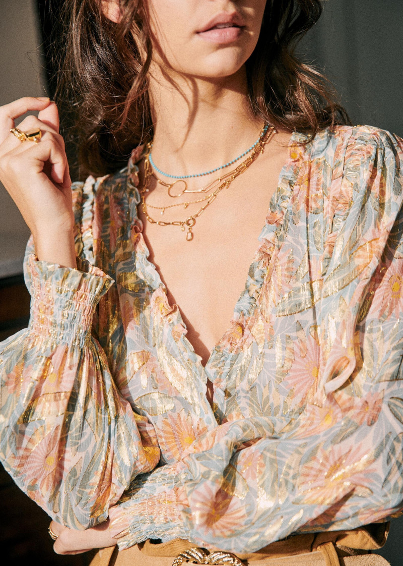 Marie Teissonniere featured in  the Sézane lookbook for Spring/Summer 2020