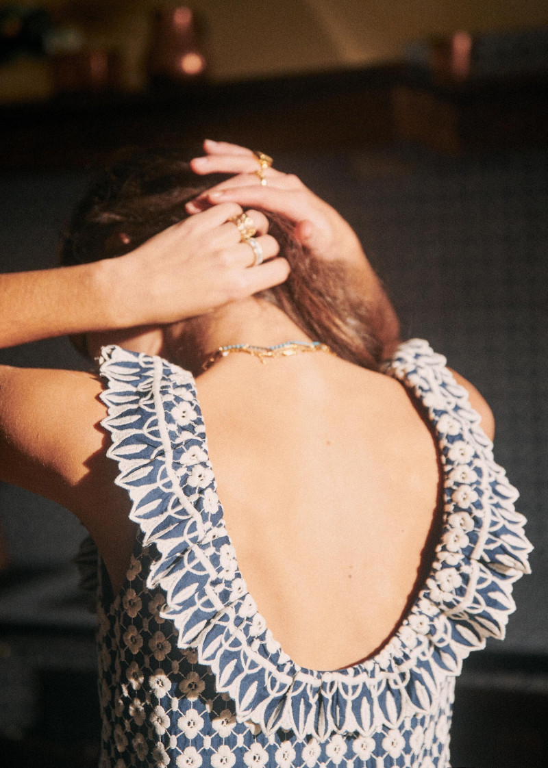 Marie Teissonniere featured in  the Sézane lookbook for Spring/Summer 2020