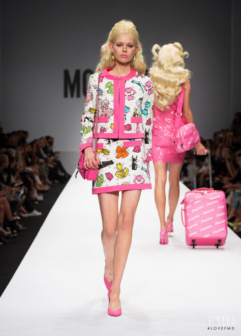 Ola Rudnicka featured in  the Moschino fashion show for Spring/Summer 2015