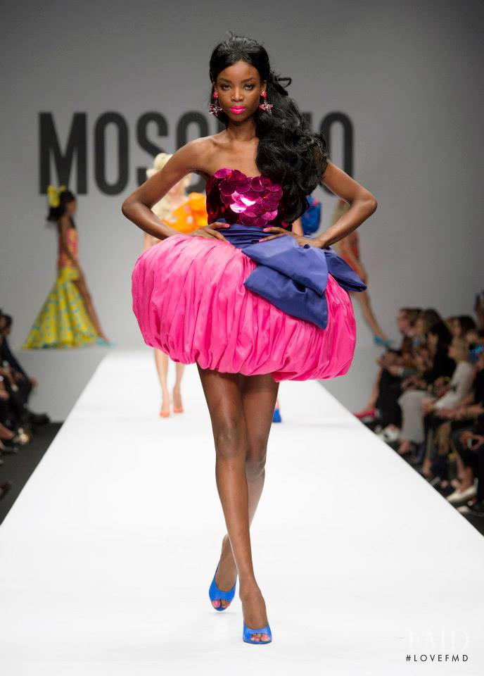 Maria Borges featured in  the Moschino fashion show for Spring/Summer 2015