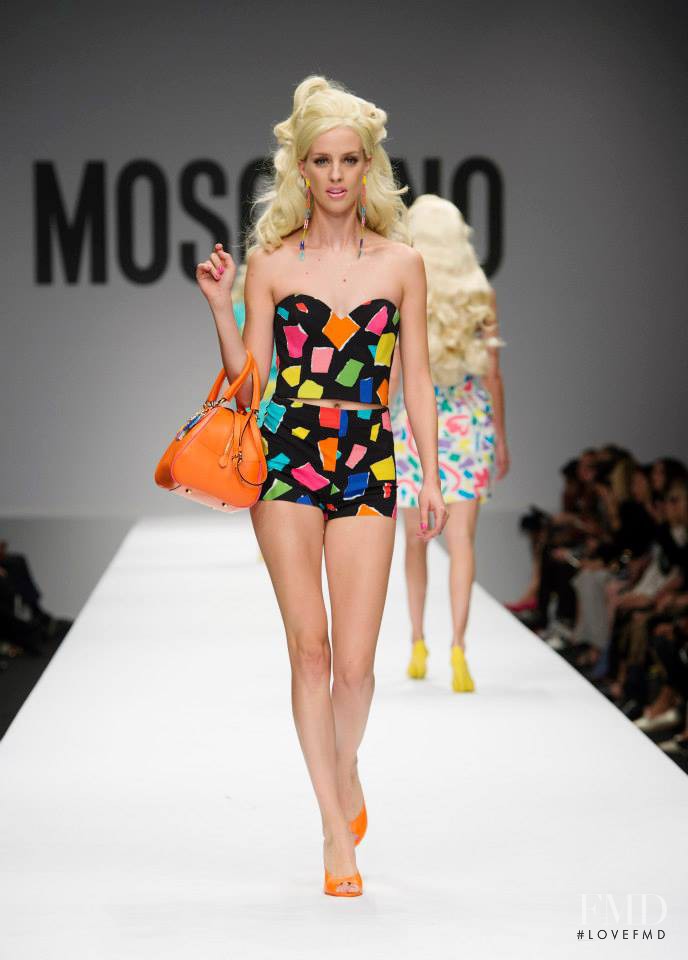 Julia Frauche featured in  the Moschino fashion show for Spring/Summer 2015