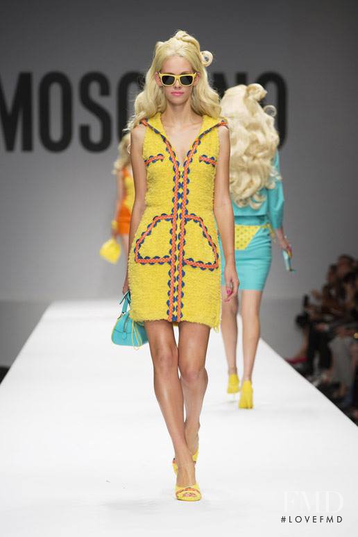 Charlotte Nolting featured in  the Moschino fashion show for Spring/Summer 2015
