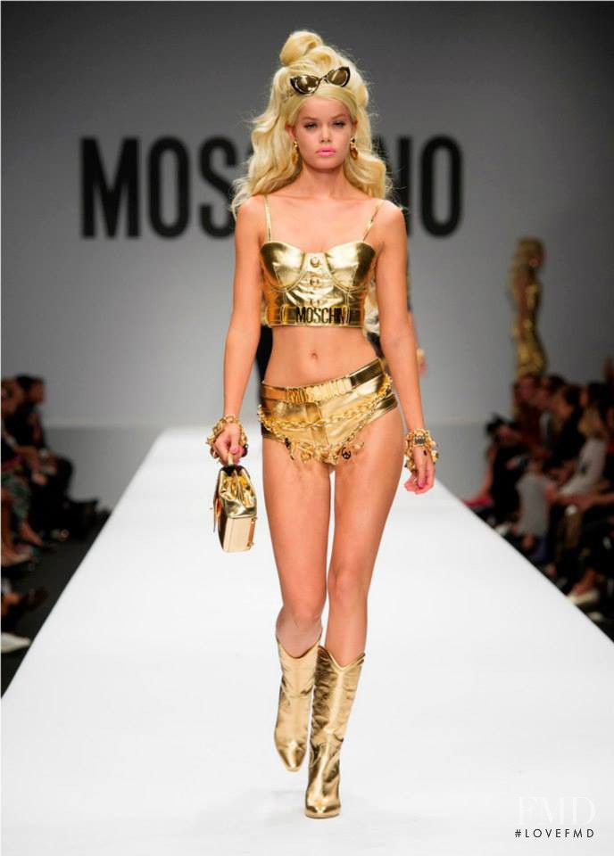 Frida Aasen featured in  the Moschino fashion show for Spring/Summer 2015