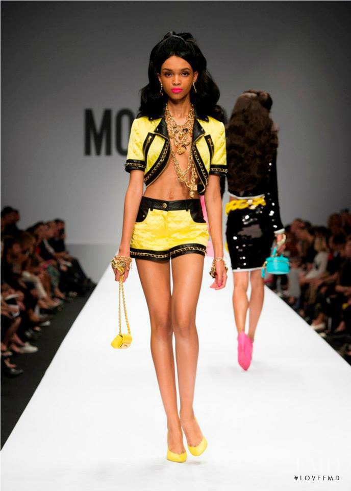 Samantha Archibald featured in  the Moschino fashion show for Spring/Summer 2015