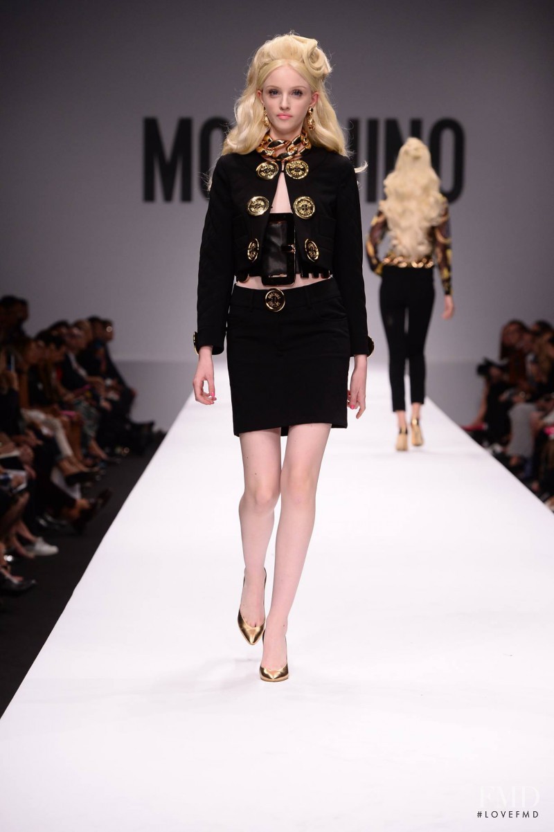 Sabine Cozijnsen featured in  the Moschino fashion show for Spring/Summer 2015