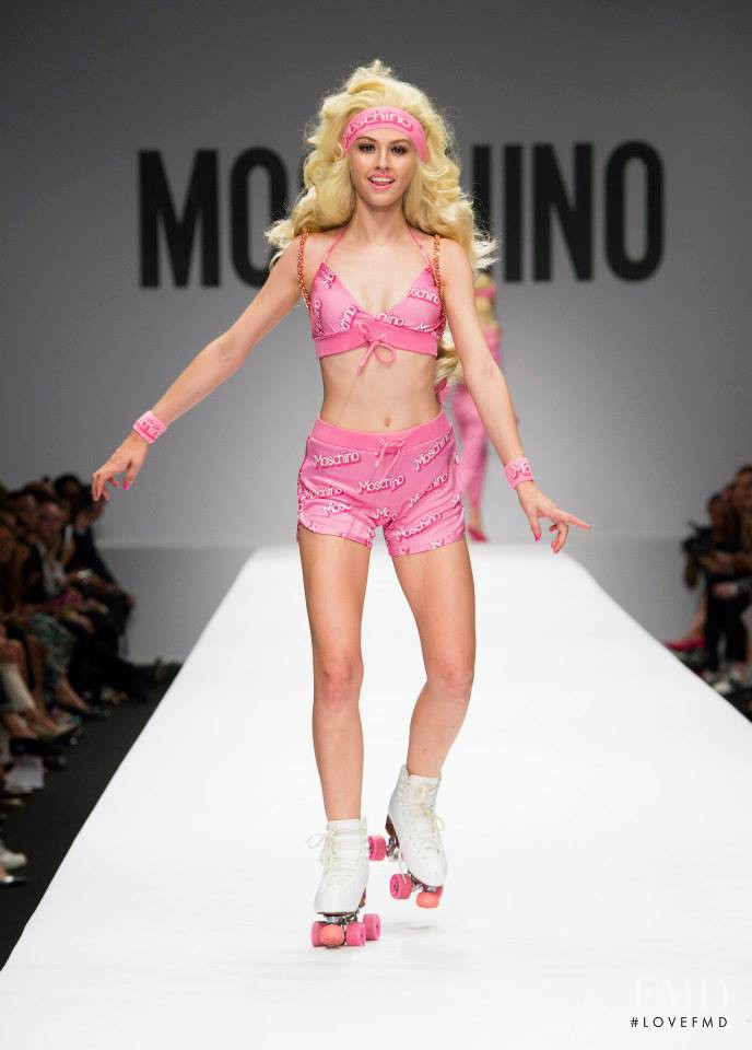 Charlotte Free featured in  the Moschino fashion show for Spring/Summer 2015