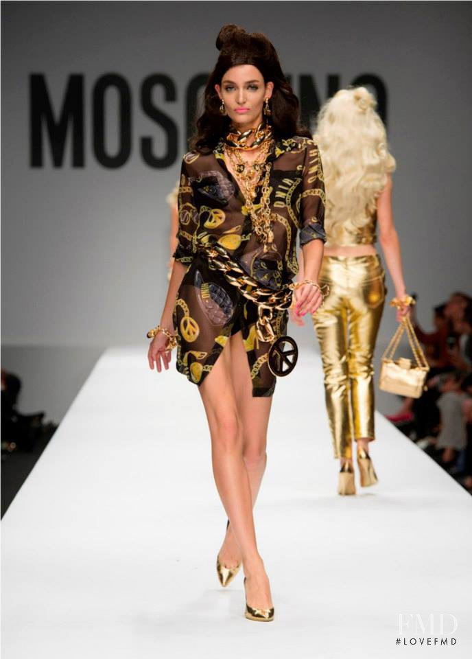 Zuzanna Bijoch featured in  the Moschino fashion show for Spring/Summer 2015