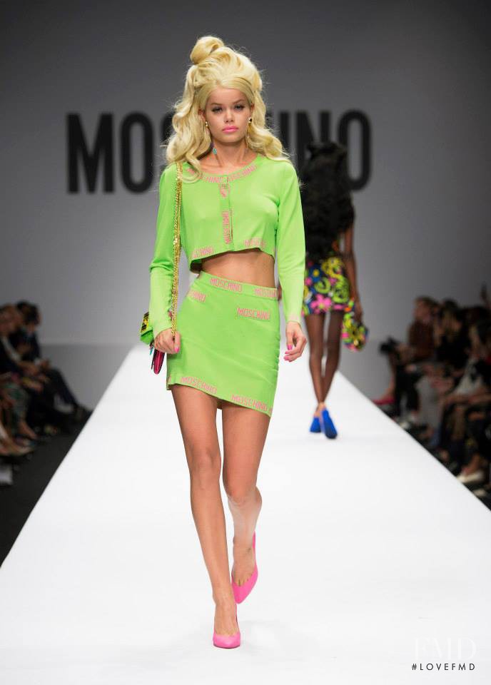Frida Aasen featured in  the Moschino fashion show for Spring/Summer 2015