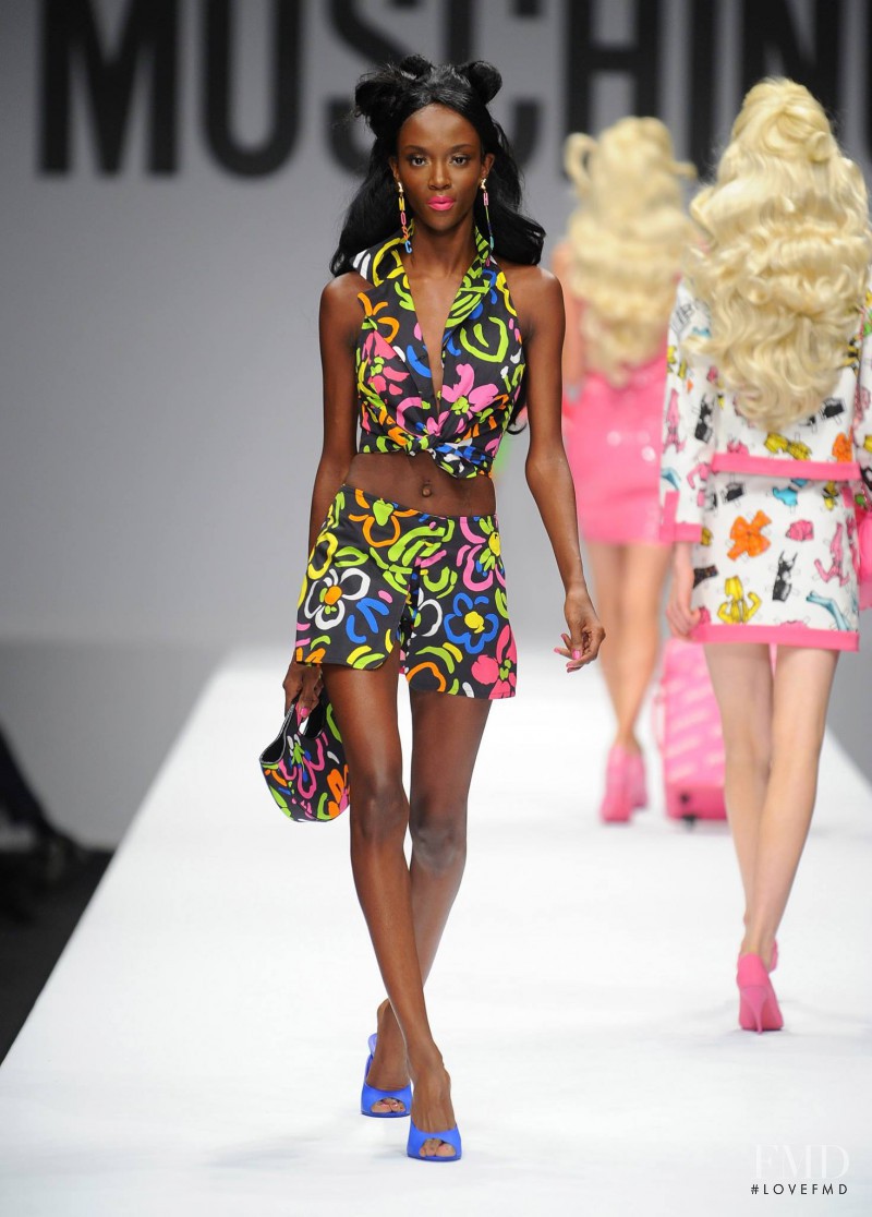 Riley Montana featured in  the Moschino fashion show for Spring/Summer 2015