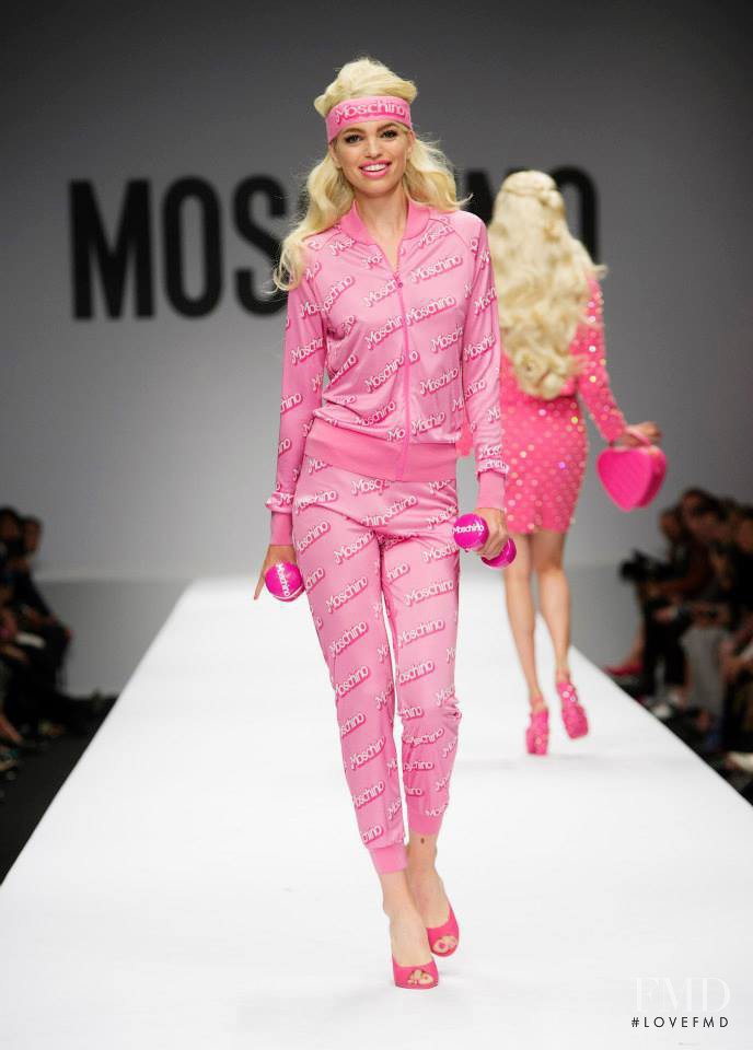 Daphne Groeneveld featured in  the Moschino fashion show for Spring/Summer 2015