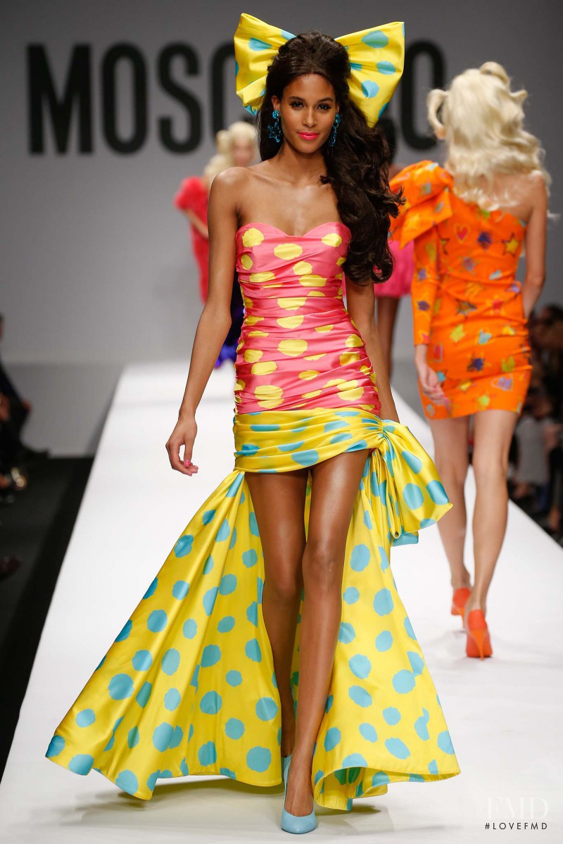 Cindy Bruna featured in  the Moschino fashion show for Spring/Summer 2015