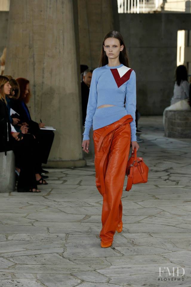 Anna Marija Grostina featured in  the Loewe fashion show for Spring/Summer 2015