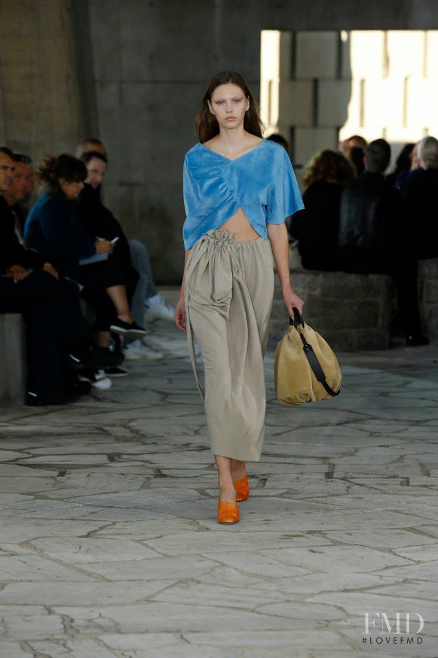 Marta Placzek featured in  the Loewe fashion show for Spring/Summer 2015