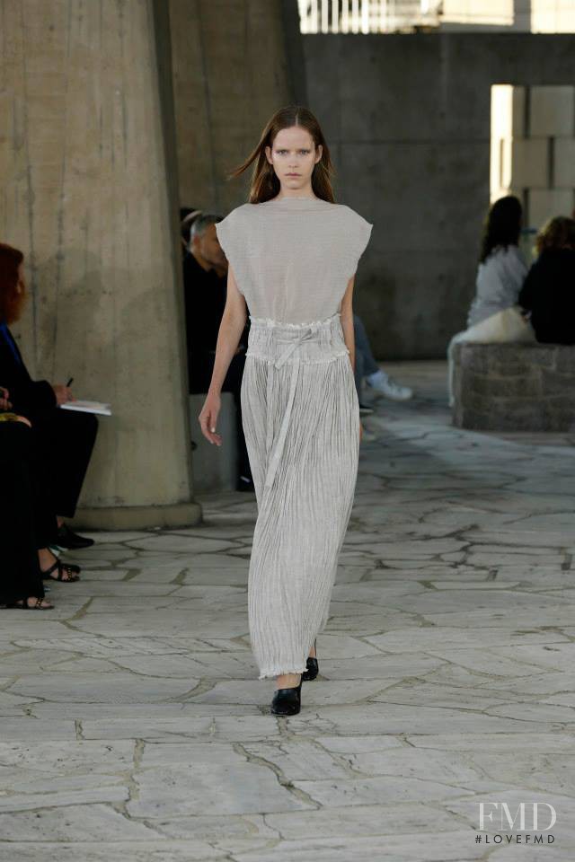 Alexandra Hansen featured in  the Loewe fashion show for Spring/Summer 2015