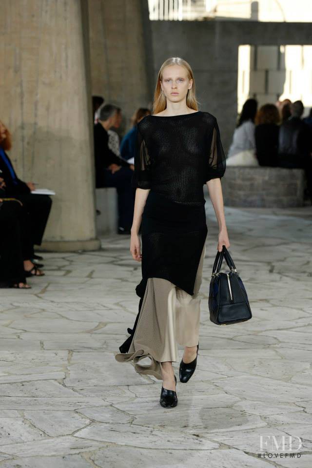 Anine Van Velzen featured in  the Loewe fashion show for Spring/Summer 2015