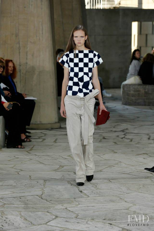 Adrienne Juliger featured in  the Loewe fashion show for Spring/Summer 2015