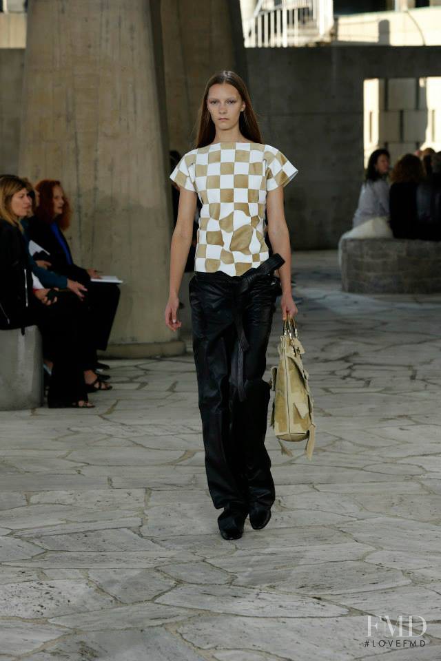 Irina Liss featured in  the Loewe fashion show for Spring/Summer 2015