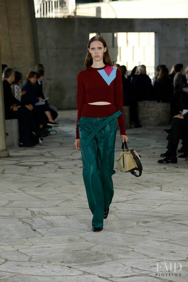 Georgia Hilmer featured in  the Loewe fashion show for Spring/Summer 2015