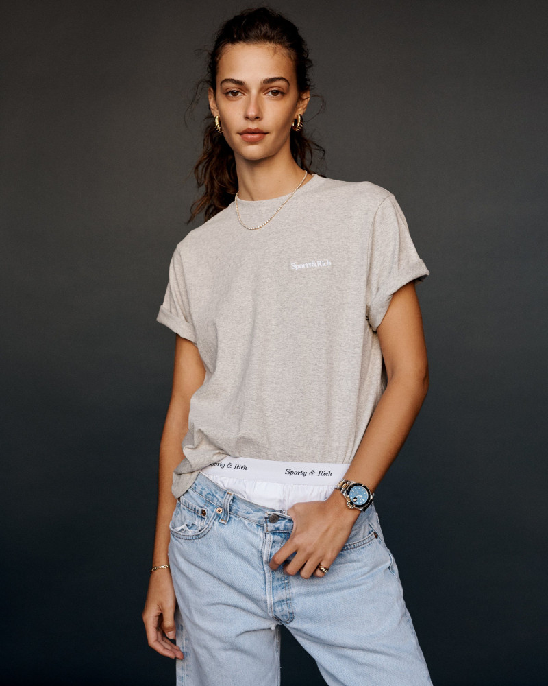 Marie Teissonniere featured in  the Sporty & Rich lookbook for Spring/Summer 2021