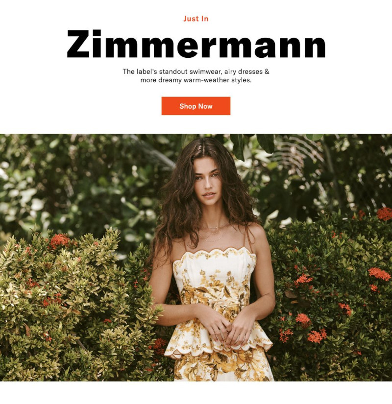 Marie Teissonniere featured in  the Shopbop lookbook for Summer 2021