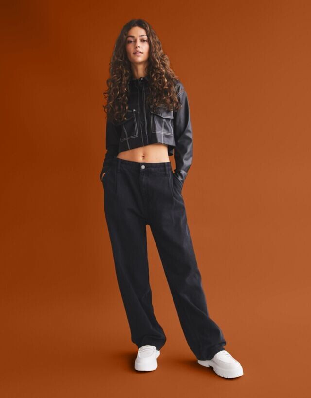 Marie Teissonniere featured in  the Bershka catalogue for Autumn/Winter 2021