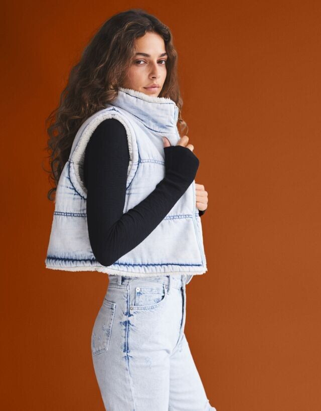 Marie Teissonniere featured in  the Bershka catalogue for Autumn/Winter 2021