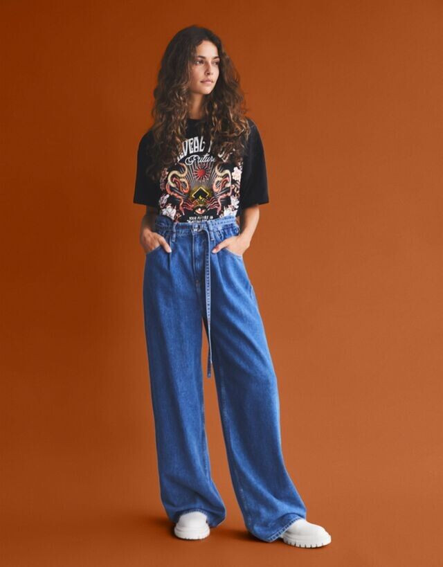 Marie Teissonniere featured in  the Bershka catalogue for Autumn/Winter 2021