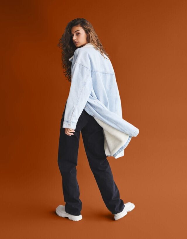 Marie Teissonniere featured in  the Bershka catalogue for Autumn/Winter 2021