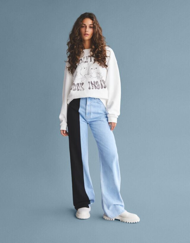 Marie Teissonniere featured in  the Bershka catalogue for Autumn/Winter 2021