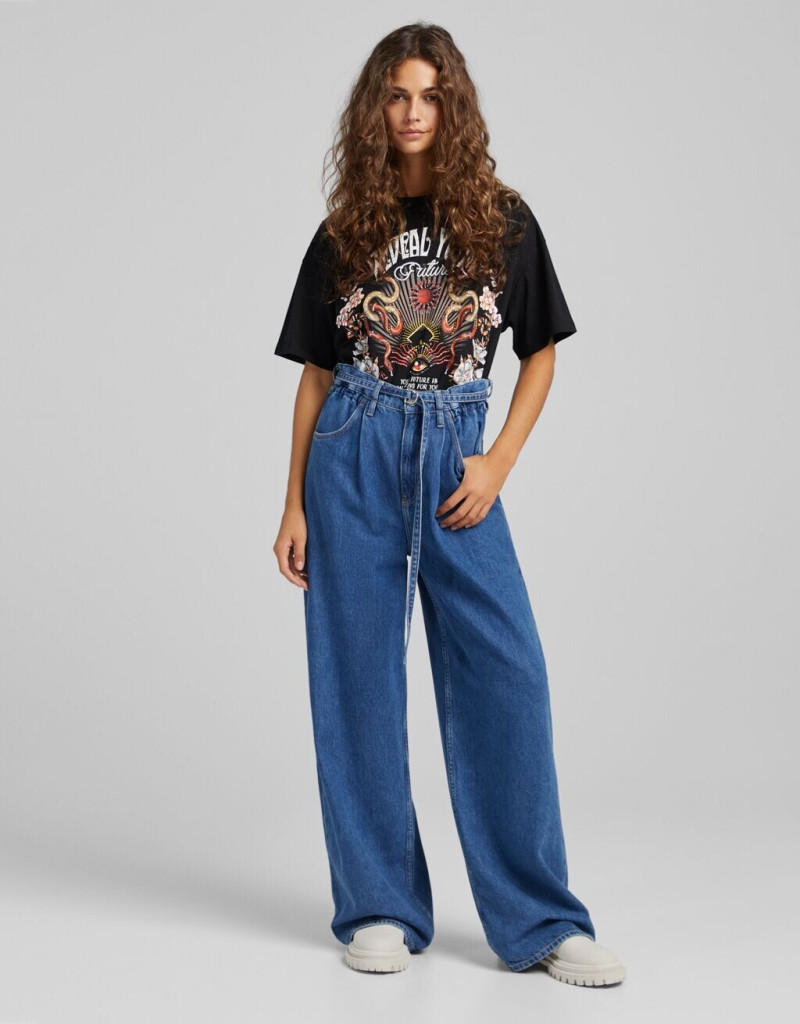 Marie Teissonniere featured in  the Bershka catalogue for Autumn/Winter 2021